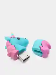 Голубой flash-накопитель USB в виде единорога