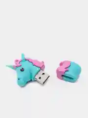 Голубой flash-накопитель USB в виде единорога