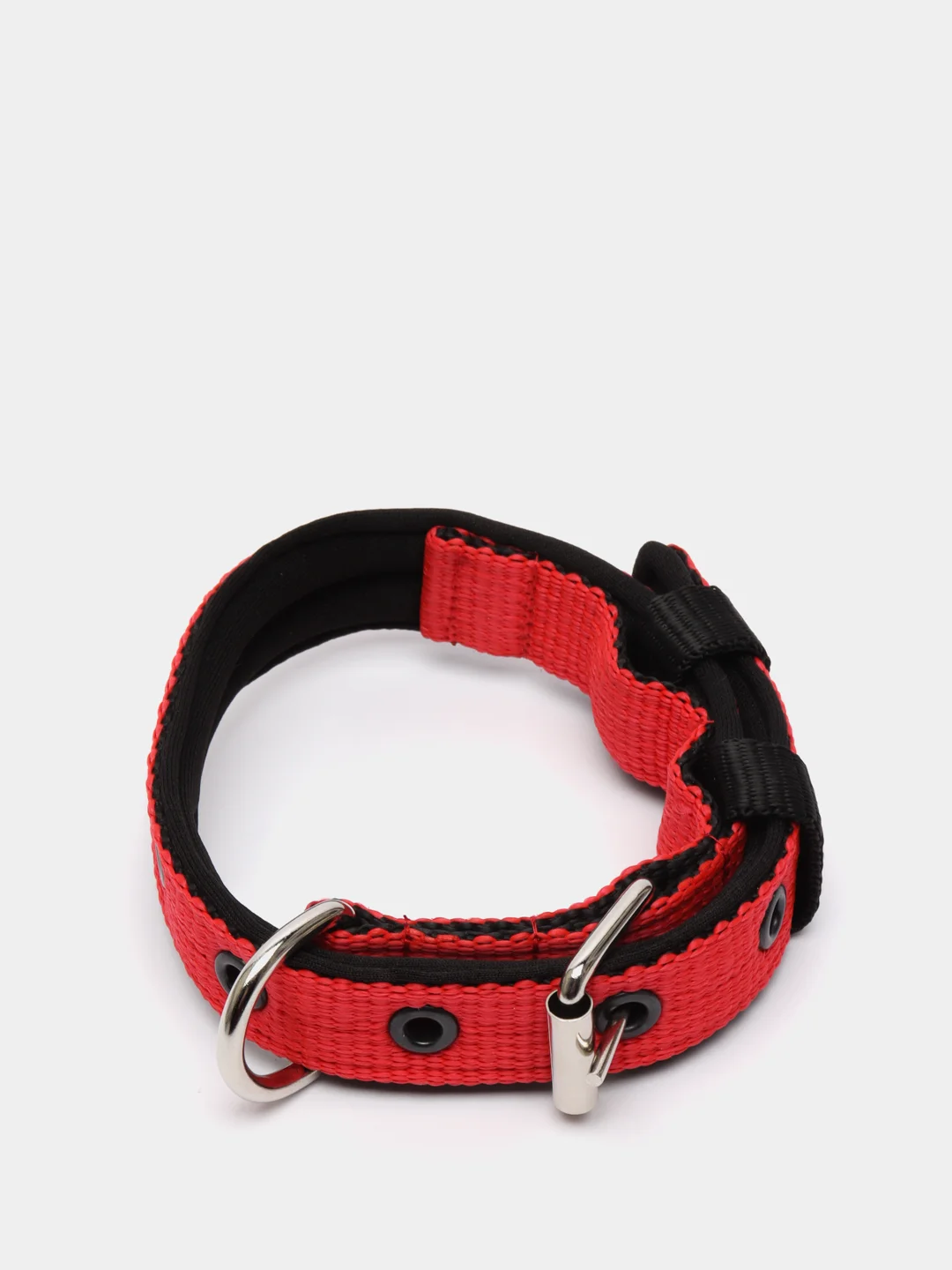 Красный ошейник капроновый для собак "Strong Dog" Regular Premium, 20мм
