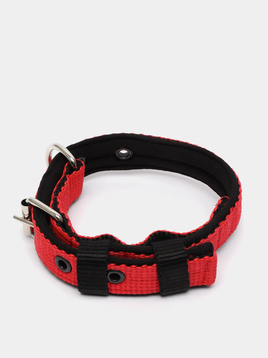 Красный ошейник капроновый для собак "Strong Dog" Regular Premium, 20мм
