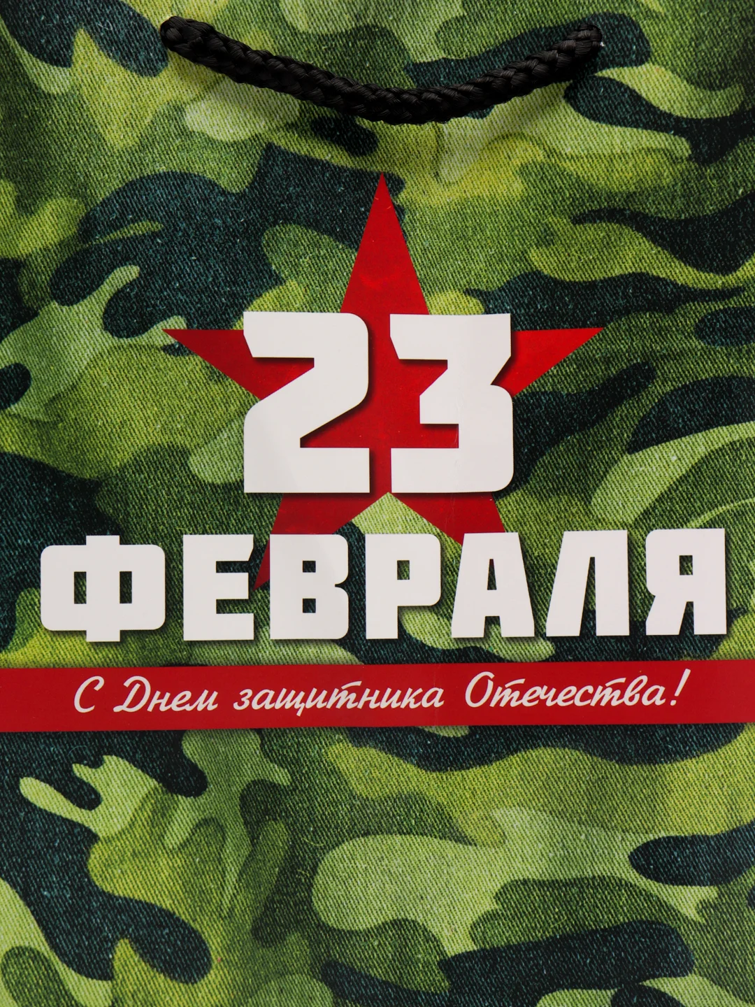 Зеленый пакет подарочный, 18*23*10 см