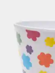 Белый горшок цветочный пластиковый 1 литр