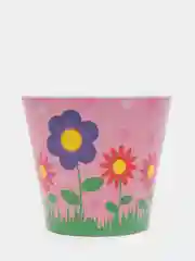 Розовый горшок цветочный пластиковый 1 литр