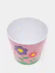 Розовый горшок цветочный пластиковый 1 литр