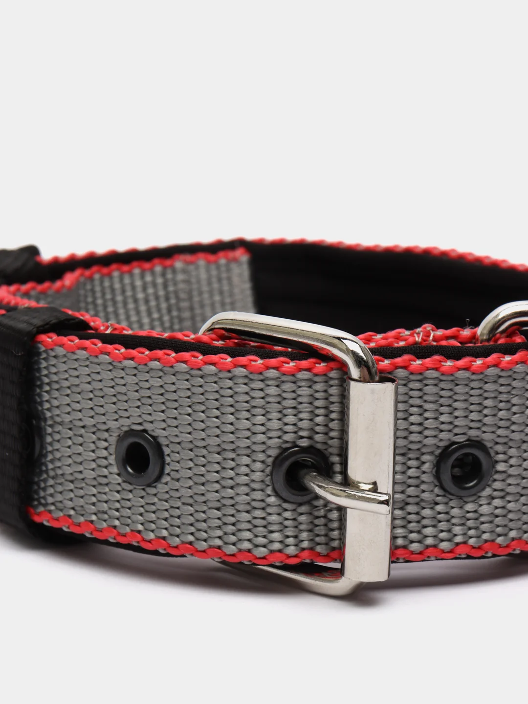 Серый ошейник капроновый для собак "Strong Dog" Regular Premium, 35мм
