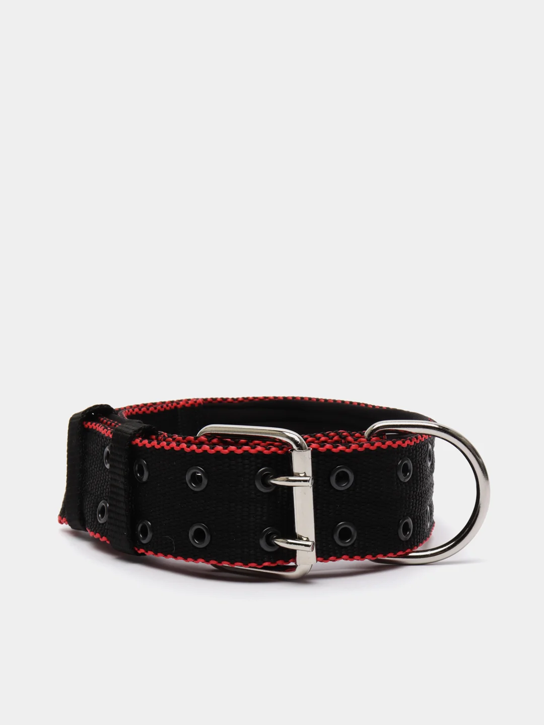 Черный ошейник для собак капроновый "Strong Dog" Regular Premium, 45мм