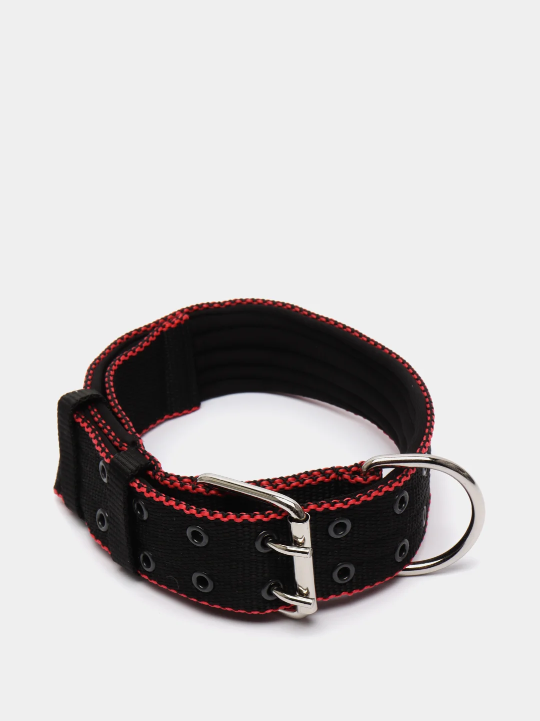 Черный ошейник для собак капроновый "Strong Dog" Regular Premium, 45мм