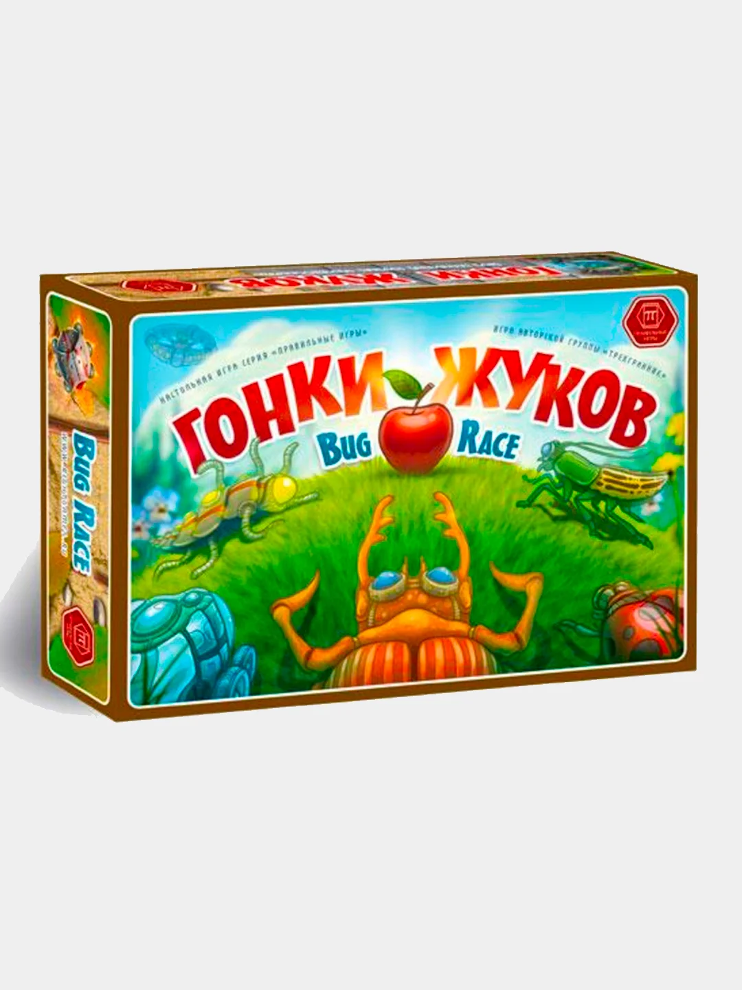 Бежевый настольная семейная игра "Гонки жуков"