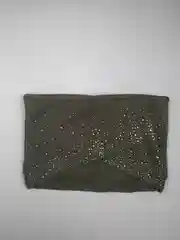 Зеленый турецкая трикотажная бони наискосок  со стразами