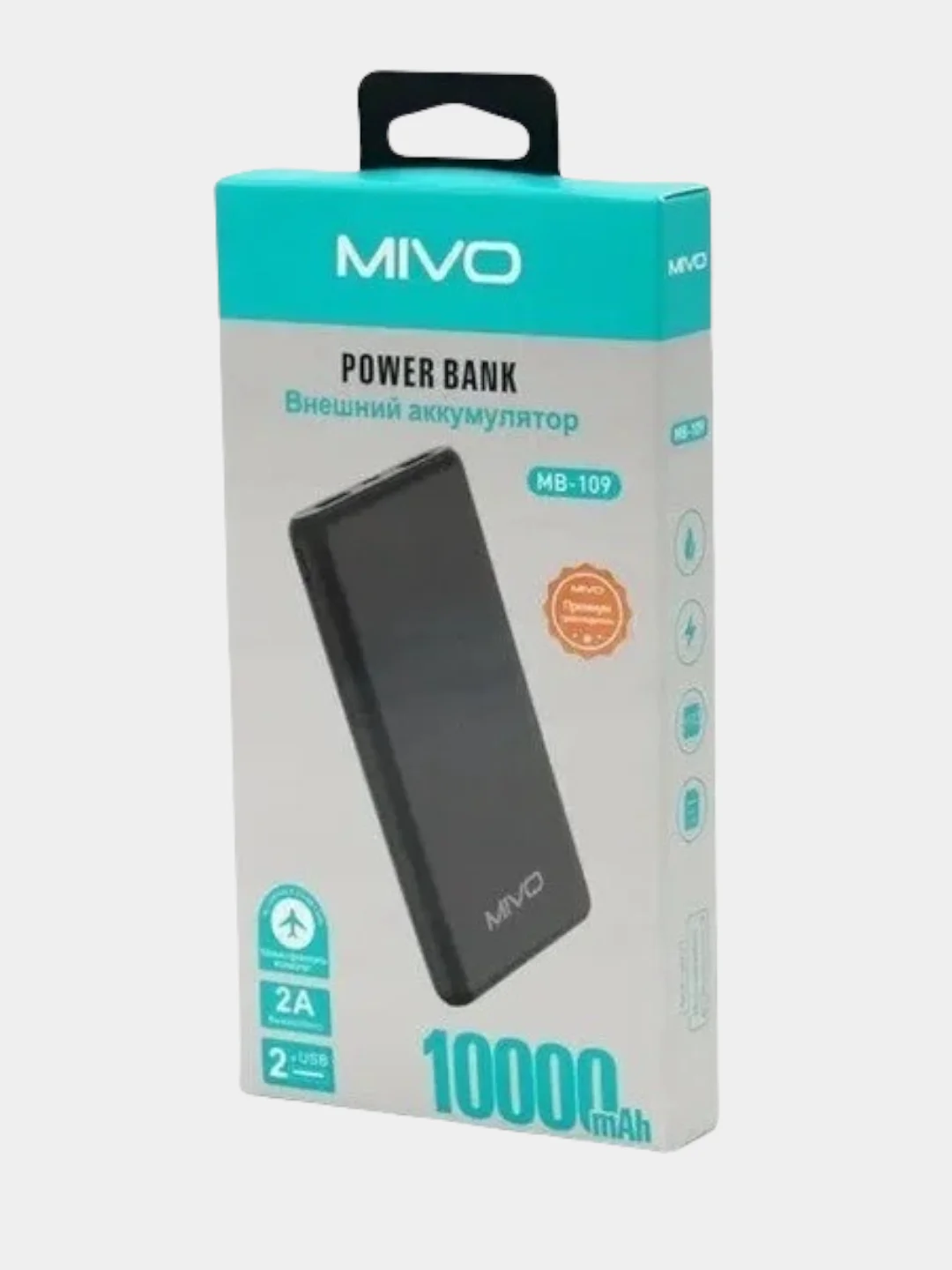 Внешний аккумулятор MIVO Power Bank MB-109, 10000мAч