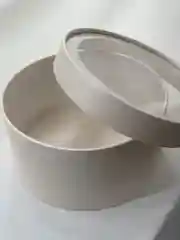 Коралловый меланж подарочная круглая коробка с прозрачной крышкой