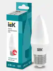 Светодиодная лампа свеча IEK 5 штук, цоколь E14/E27, мощность 5/7/9 Вт