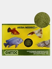 Корм АКВА МЕНЮ Фитос 11 гр. (хлопья) для аквариумных рыб с растительными добавками