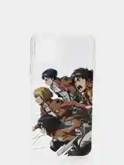 Багровый чехол аниме "Атака титанов" 3 для iPhone 6/6s 7/8 Plus 11 XR 12