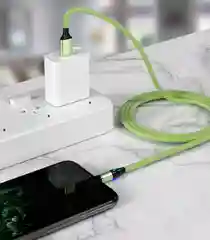 Кабель силиконовый 3.0A Type-C, Micro-USB, Lightning, магнитный, быстрая зарядка