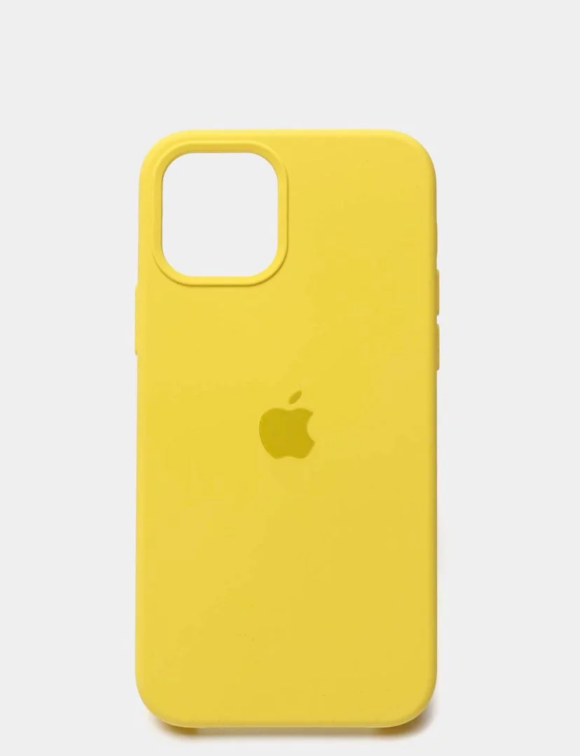 Желтый чехол Silicone Case на iphone 11/ 11pro/ 11 pro max/ 12, 12pro/13/13pro/13pro max