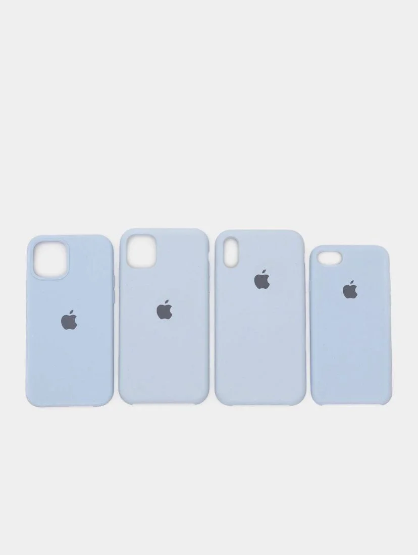 Светло-синий чехол Silicone Case на iphone 11/ 11pro/ 11 pro max/ 12, 12pro/13/13pro/13pro max