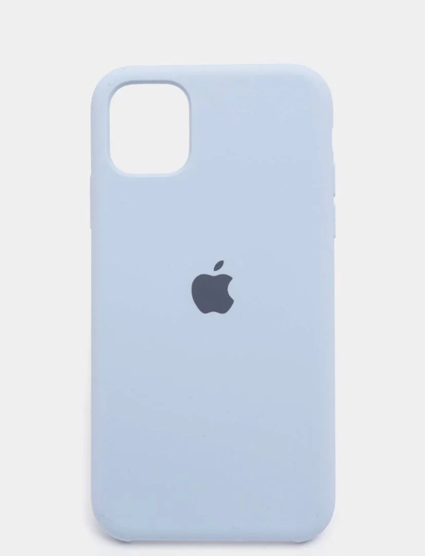 Светло-синий чехол Silicone Case на iphone 11/ 11pro/ 11 pro max/ 12, 12pro/13/13pro/13pro max