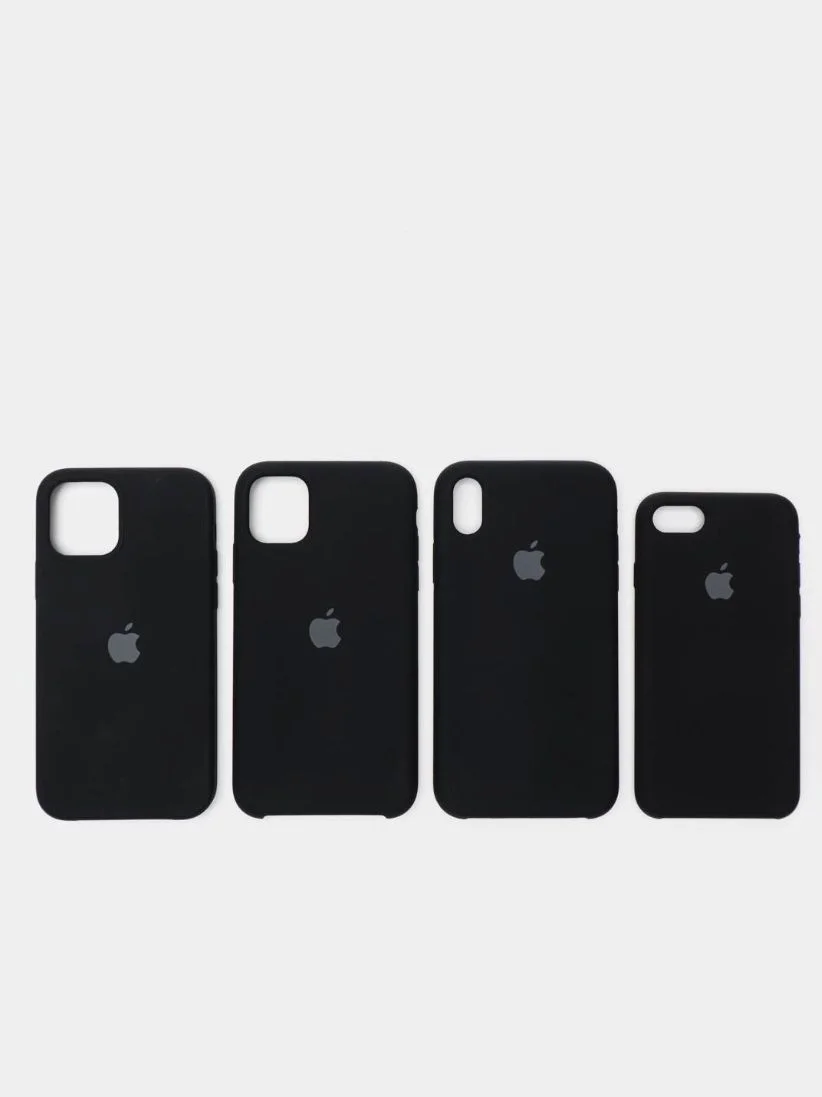 Черный чехол Silicone Case на iphone 11/ 11pro/ 11 pro max/ 12, 12pro/13/13pro/13pro max