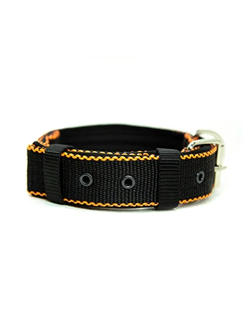 Серый ошейник капроновый для собак "Strong Dog" Regular Premium, 35мм