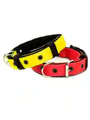Желтый ошейник капроновый для собак "Strong Dog" Regular Premium, 25мм
