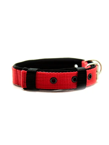 Желтый ошейник капроновый для собак "Strong Dog" Regular Premium, 25мм