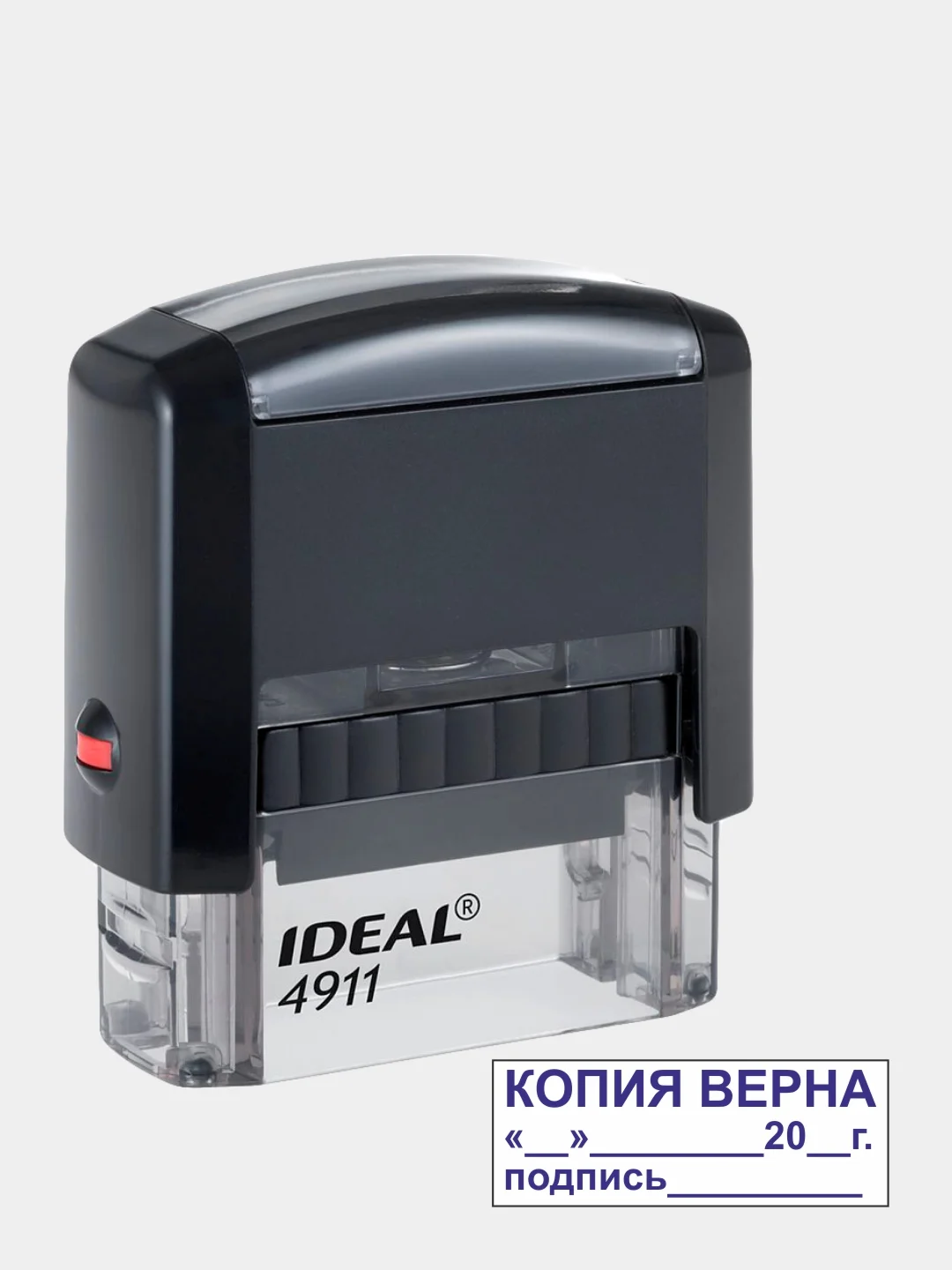Готовый автоматический штамп IDEAL 4911 "Копия верна, Дата, Подпись", 38 х 14 мм