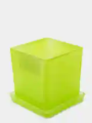 Горшок NiNaGlass "Куб" проз. салат
