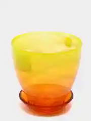 Горшок NiNaGlass алеб.крш.жел.-орж