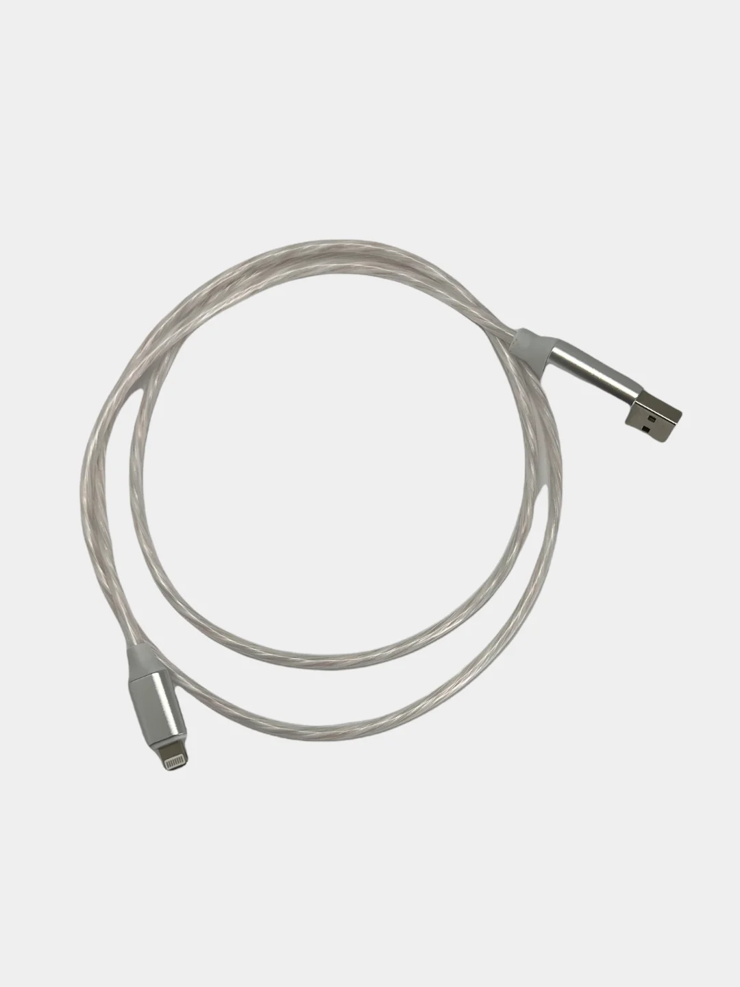 Белый cветящийся USB-кабель для зарядки телефона