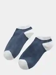 Синий носки женские короткие 2-х цветные