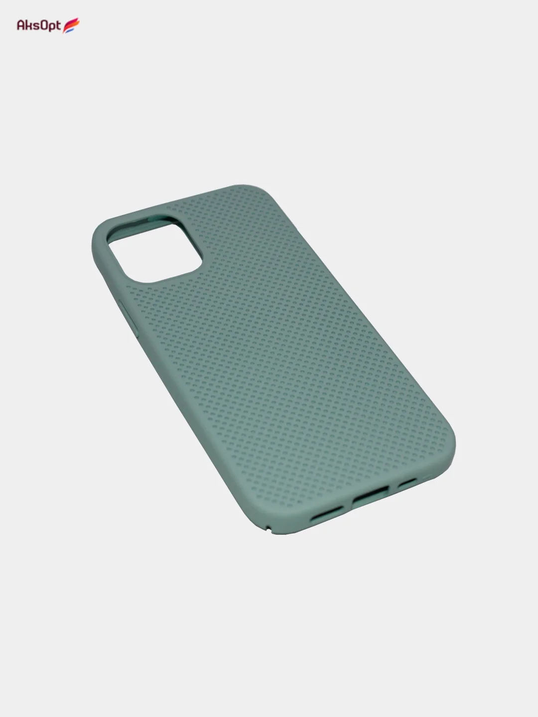 Бирюзовый чехол Накладка "Soft-touch" с перфорацией для iPhone 11 Pro/11 Pro Max/12/12Pro/12 Pro Max