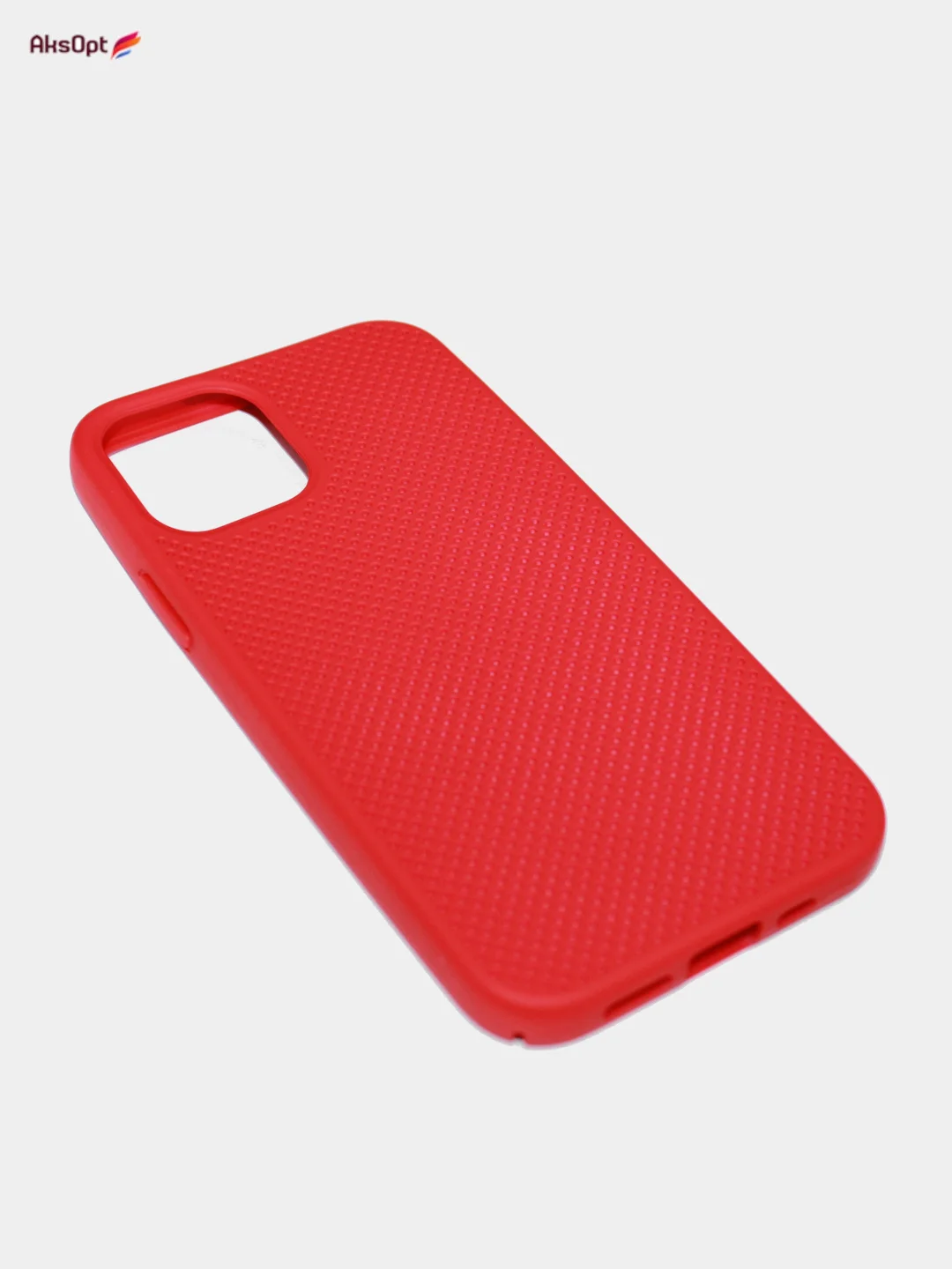 Красный чехол Накладка "Soft-touch" с перфорацией для iPhone 11 Pro/11 Pro Max/12/12Pro/12 Pro Max