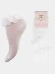 Носки детские белые с рюшей, для девочек