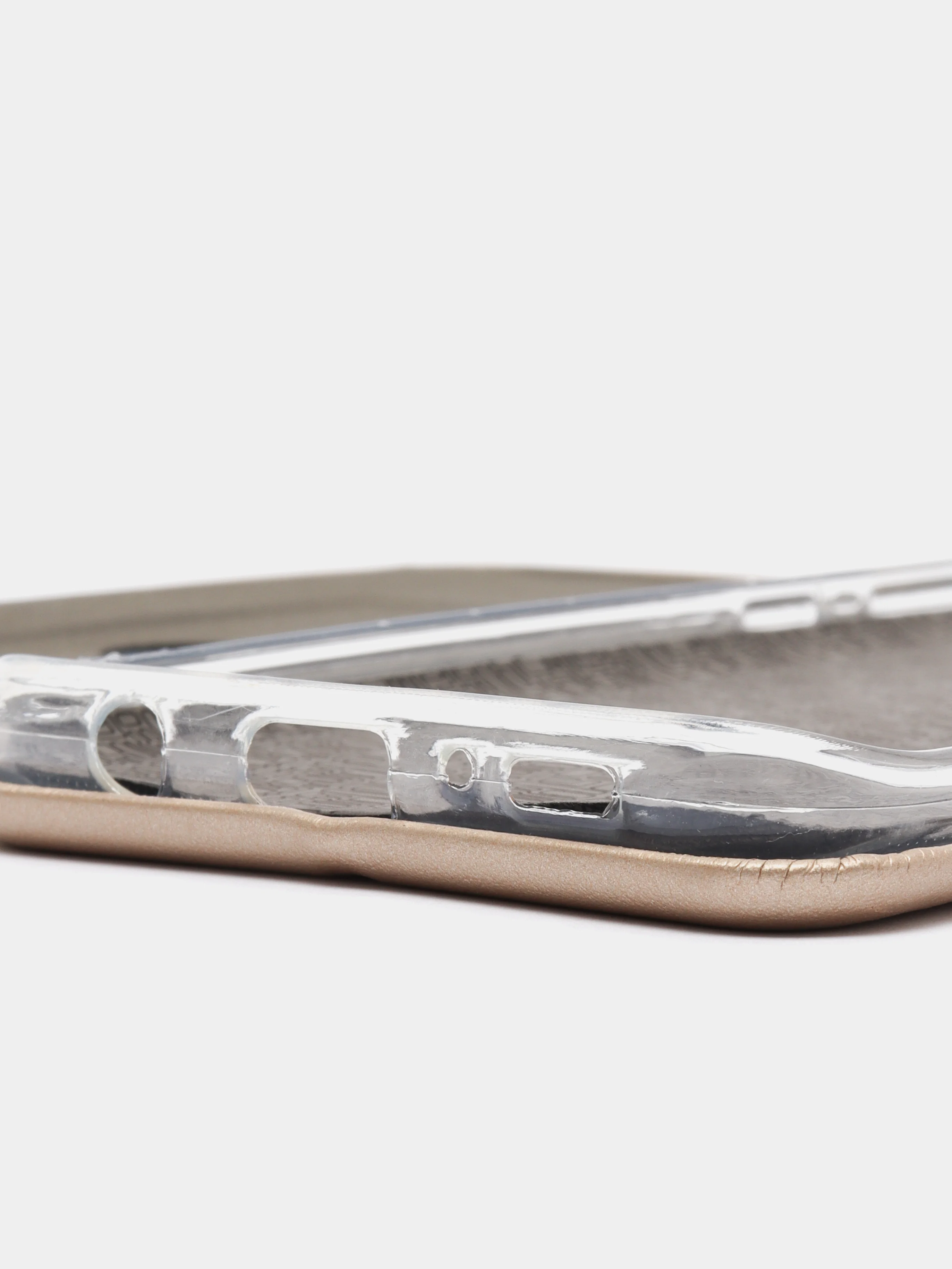 Золотой чехол книжка Samsung S8 Plus