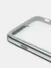 Серебряный прозрачный чехол-бампер (акриловый) для iPhone