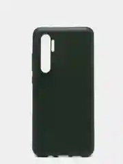 Зеленый чехол Xiaomi MI NOTE 10 LITE кольцом держателем и бархатом внутри