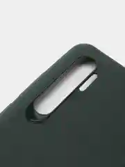 Зеленый чехол Xiaomi MI NOTE 10 LITE кольцом держателем и бархатом внутри