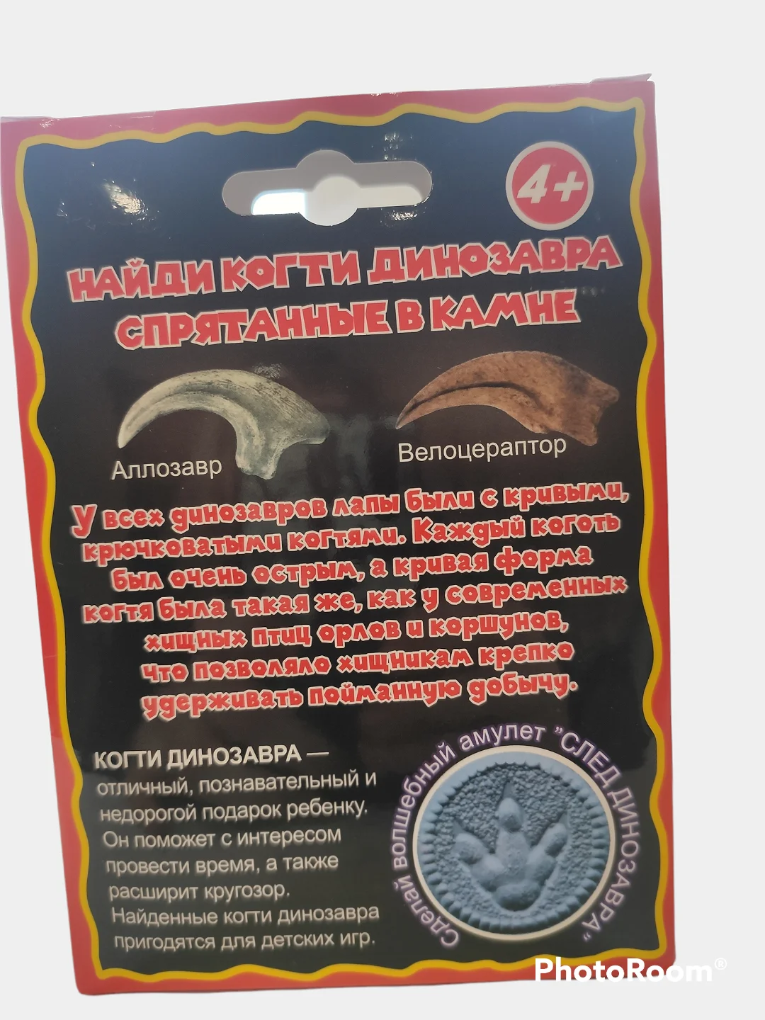 Багровый набор для проведения раскопок "Раскопайка: Ракушки, Монеты, Динозавр, Русалка"