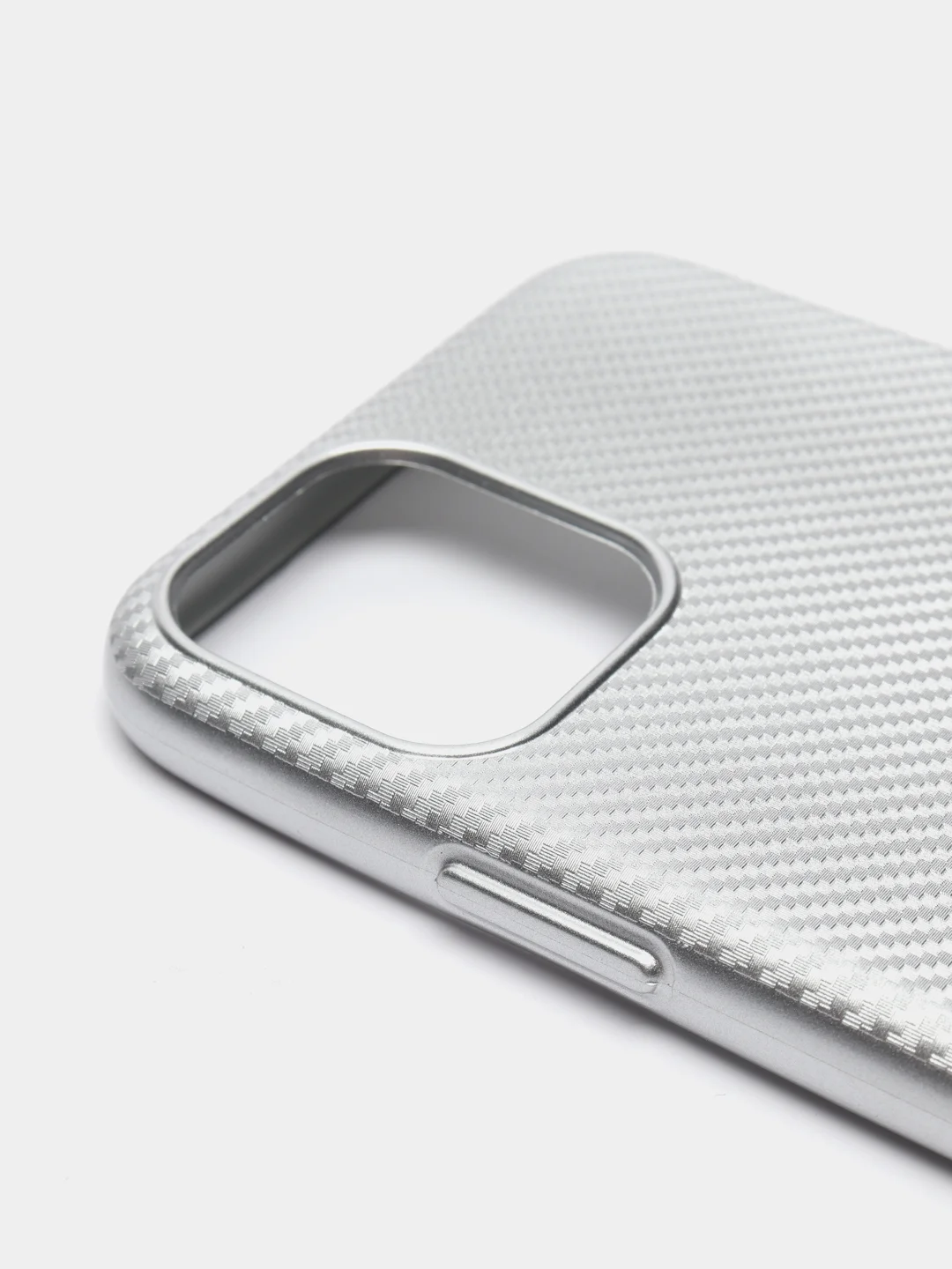 Серебряный силиконовый карбоновый чехол на iPhone 6, 6S / 7, 8 / 7 Plus, 8 Plus / X, XS / XR / XS Max / 11 / 11 Pro