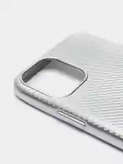 Серебряный силиконовый карбоновый чехол на iPhone 6, 6S / 7, 8 / 7 Plus, 8 Plus / X, XS / XR / XS Max / 11 / 11 Pro