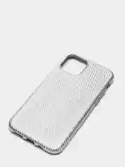 Серебряный силиконовый карбоновый чехол на iPhone 6, 6S / 7, 8 / 7 Plus, 8 Plus / X, XS / XR / XS Max / 11 / 11 Pro