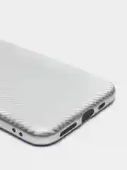 Серебряный силиконовый карбоновый чехол на iPhone 6, 6S / 7, 8 / 7 Plus, 8 Plus / X, XS / XR / XS Max / 11 / 11 Pro