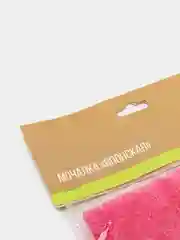 Розовый мочалка "японская", средней жесткости, лента, 30 х 90 см, 4 цвета