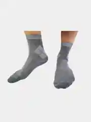 Серебряный носки мужские классические, высокие, массажные