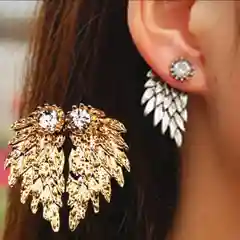 Серебряный серьги женские "Крылья"