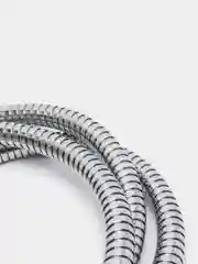 Ganzer шланг для душа 1,6 м LUX Strong, растягивающийся, защита от перекручивания, хром