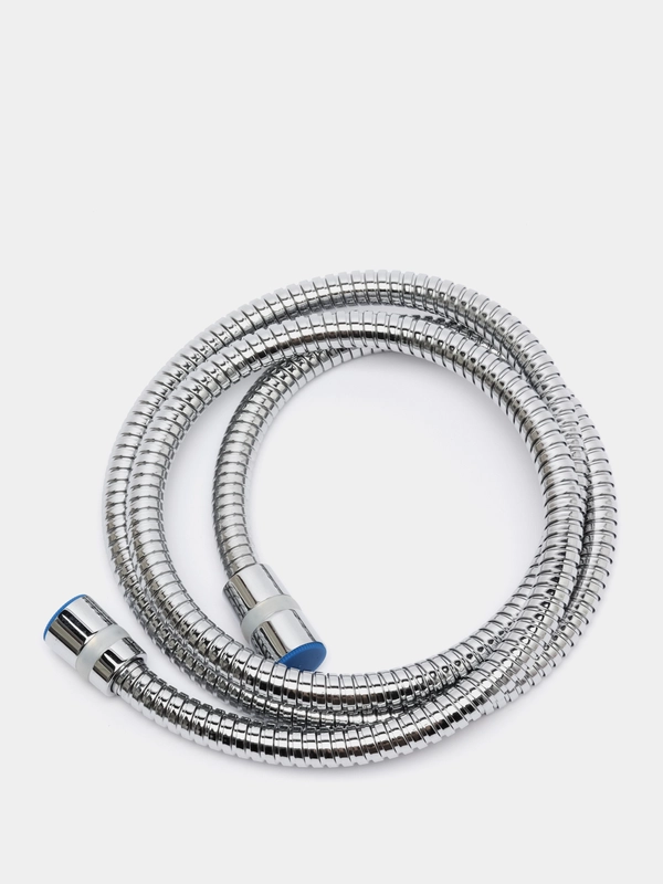 Ganzer шланг для душа 1,6 м LUX Strong, растягивающийся, защита от перекручивания, хром
