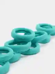 Тёмно-бирюзовый резинки бесшовные для волос 3 см, 10 шт