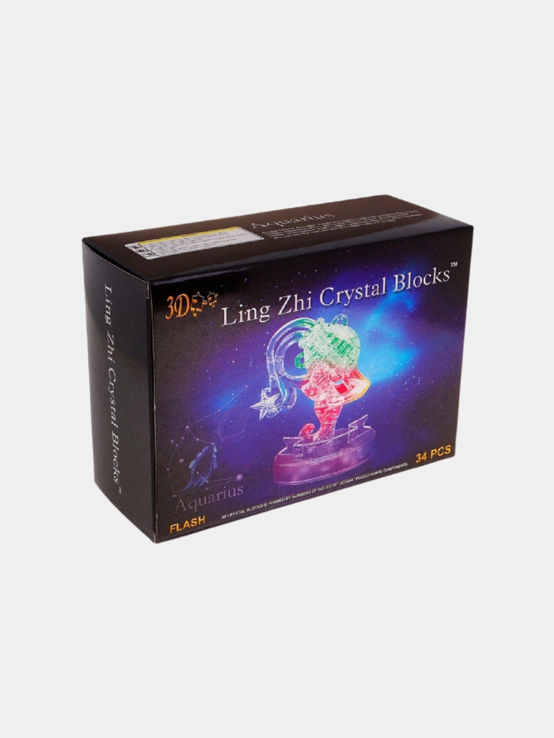 Водолей со светом - 3D Crystal Blocks Puzzle (3D Пазл) Знак зодиака купить  по цене 319 ₽ в интернет-магазине Магнит Маркет